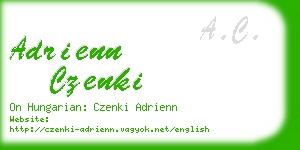 adrienn czenki business card